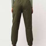 Hose mit elastischem Bund ARITE - dark olive