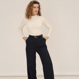 Hose Mara aus Wolle - Navy