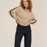 Hose Mara aus Wolle - Navy