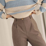 Hose Mara aus Wolle - Beige