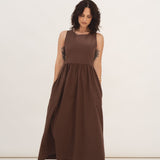 Elena Jersey Kleid - braun