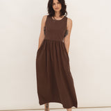 Elena Jersey Kleid - braun
