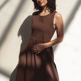 Elena Jersey Kleid - braun