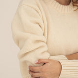 Recycelter Wollpullover Claudia - Weiß