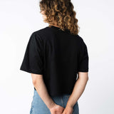 Cropped T-Shirt DESNA - Schwarz