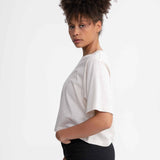 Cropped T-Shirt DESNA - Cream Melange