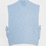 Weste Delia aus recycelter Wolle - Dusty Blau
