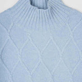 Weste Delia aus recycelter Wolle - Dusty Blau