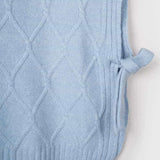 Weste Delia aus recycelter Wolle - Dusty Blau