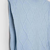 Weste Delia aus recycelter Wolle - Dusty Blau