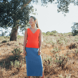 Knit Skirt Ash Blue