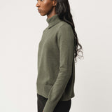 Feinstrick Rollkragenpullover MAYURA - grün melange