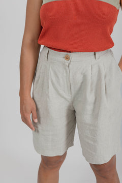 Avis Linen Shorts - Beige