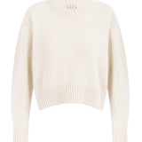 Recycelter Wollpullover Claudia - Weiß