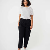 Hose mit hohem Bund und Bundfalten NEHA