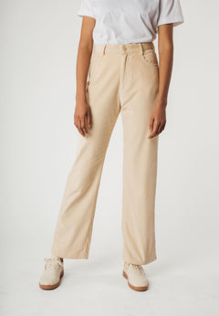 Cord Hose mit hohem Bund und weitem Bein OORJA
