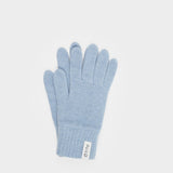 Stirnband-Handschuh-Set in Dusty Blau