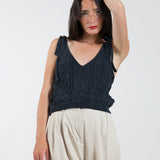 René Crop Top - Black Sea