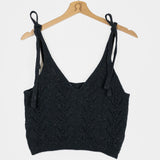 René Crop Top - Black Sea