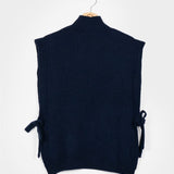 Weste Delia aus recycelter Wolle - Blau Mora