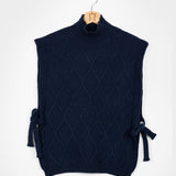 Weste Delia aus recycelter Wolle - Blau Mora