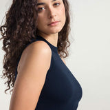 Top Irene aus recycelter Baumwolle - Schwarz Corvino
