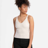 V-Neck Strick Top RHADA - cream melange