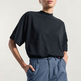 Unisex T-Shirt Nana aus recycelter Baumwolle - Schwarz Corvino