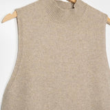 Kleid Michaela aus recycelter Kaschmirwolle - Beige Sabbia