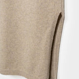 Kleid Michaela aus recycelter Kaschmirwolle - Beige Sabbia