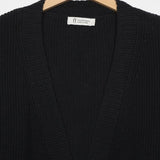 Cardigan Irma aus recycelter Baumwolle - Schwarz Lavagna