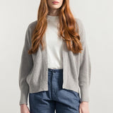 Cardigan Irma aus recycelter Baumwolle - Grau Ghiaccio