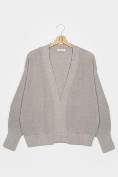 Cardigan Irma aus recycelter Baumwolle - Grau Ghiaccio