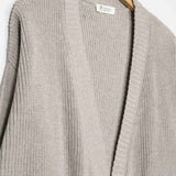 Cardigan Irma aus recycelter Baumwolle - Grau Ghiaccio