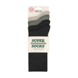 Gerippte Socken 4er Pack - mix natural dark