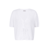 Olivia Tie Front Top - weiß
