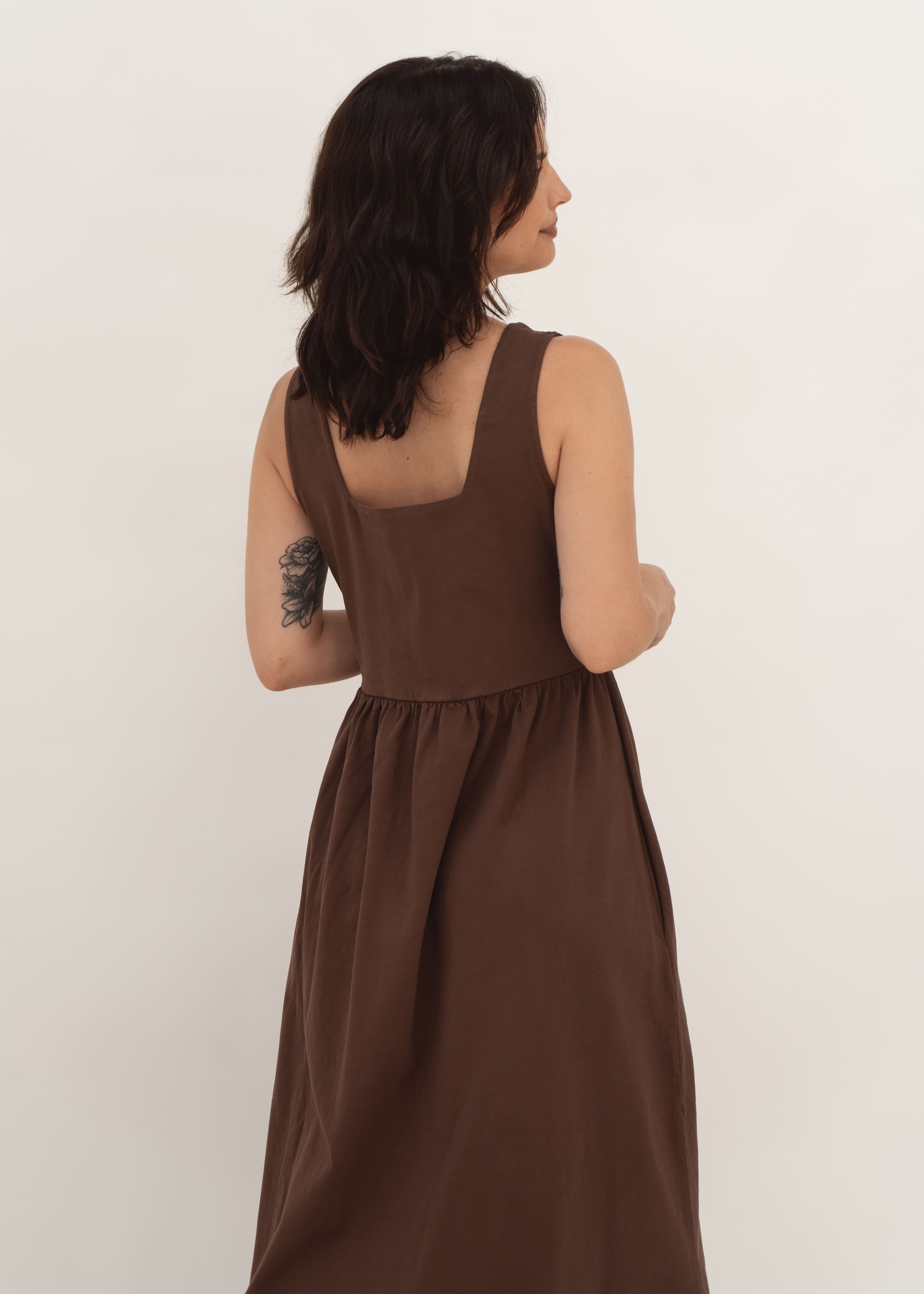 Elena Jersey Kleid - braun