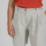 Avis Linen Shorts - Beige