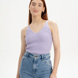 V-Neck Strick Top RHADA - krokus