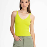 V-Neck Strick Top RHADA - kiwi