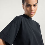 Unisex T-Shirt Nana aus recycelter Baumwolle - Schwarz Corvino