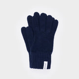 Handschuhe Anita aus recycelter Kaschmirwolle - Blau Mora